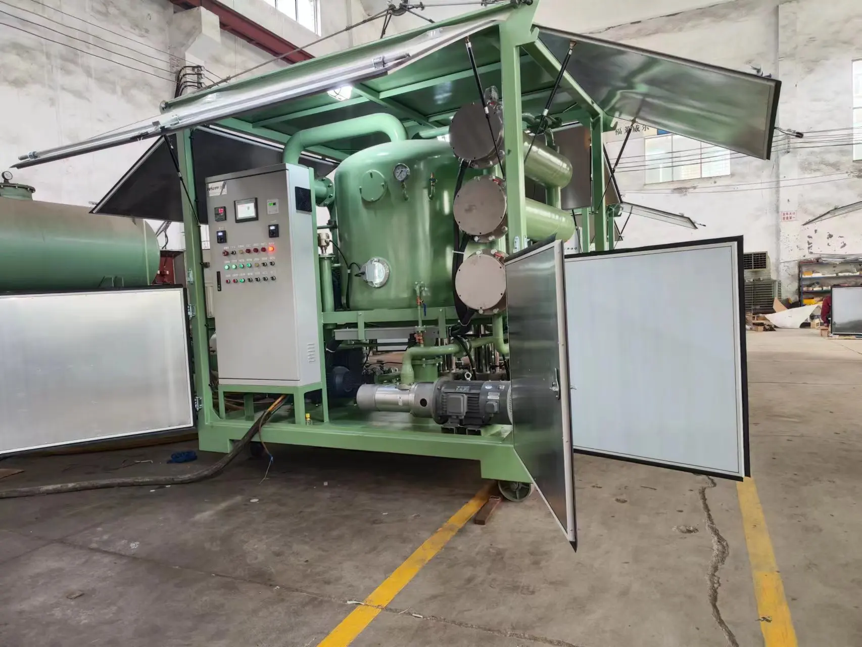 6000LPH Lube Oil purifier plant/steam turbine oil filtration system machine equipment