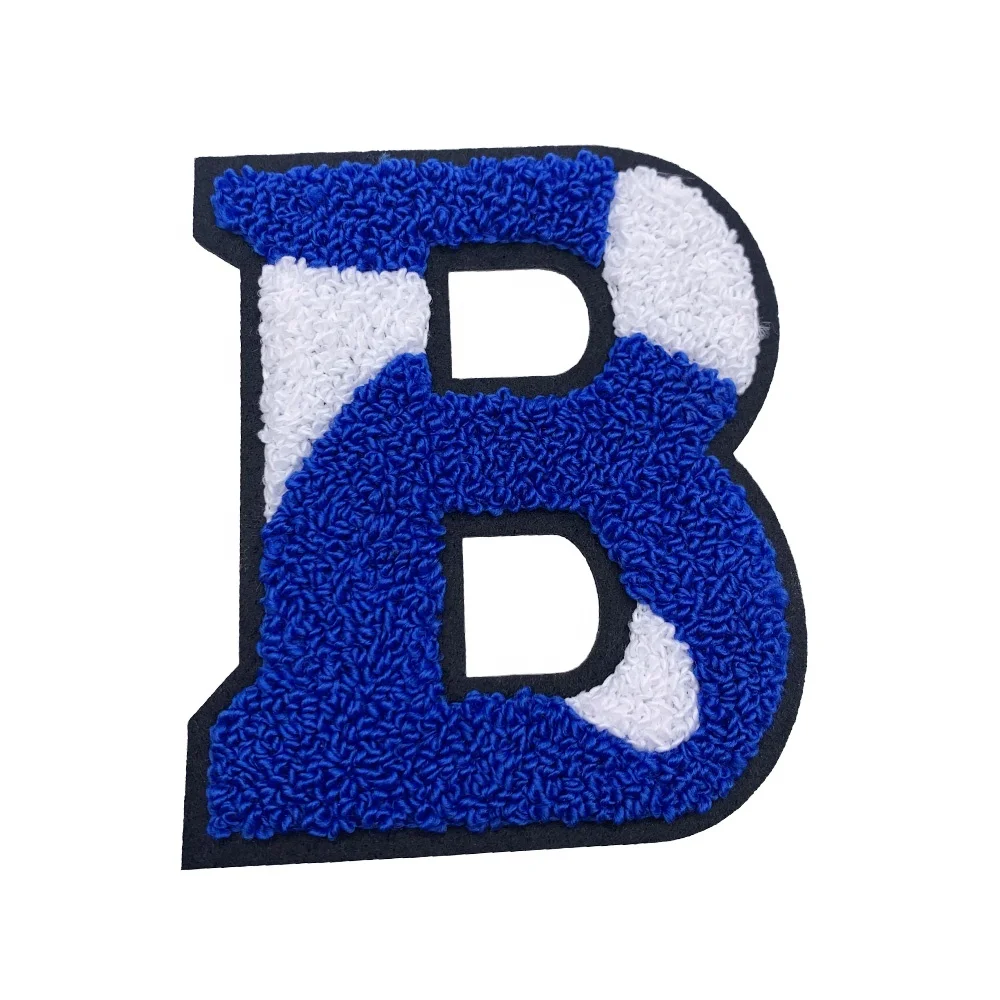 Direct factory chenille patches custom back patches Embroidery letter patches