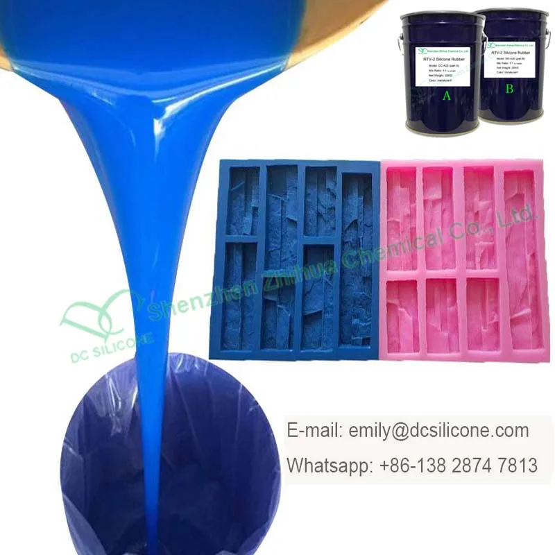 Two components(A+B)  RTV-2 liquid silicone rubber for Concrete Stone molds/Resin Crafts molding