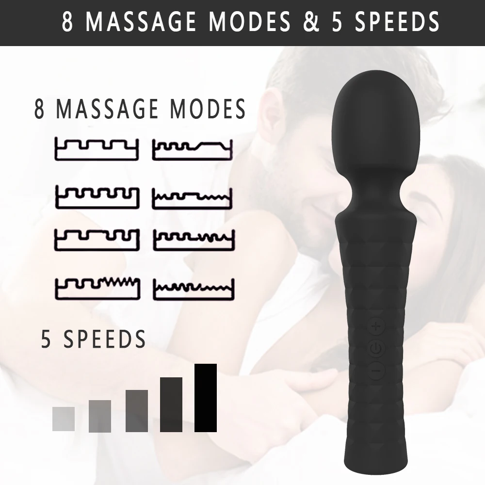 
Drop Shipping Personal Electric Multi Speed Handheld Powerful Vibration Wand massager back and neck shoulder massager 