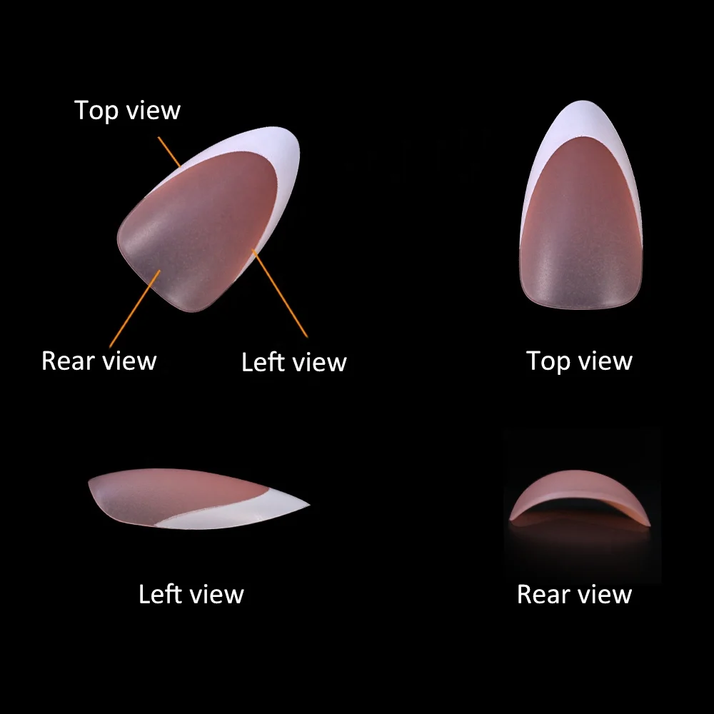 Gelsky New Product Colored Nail Tips Artificial Nail Tips Short Almond Nail Tips