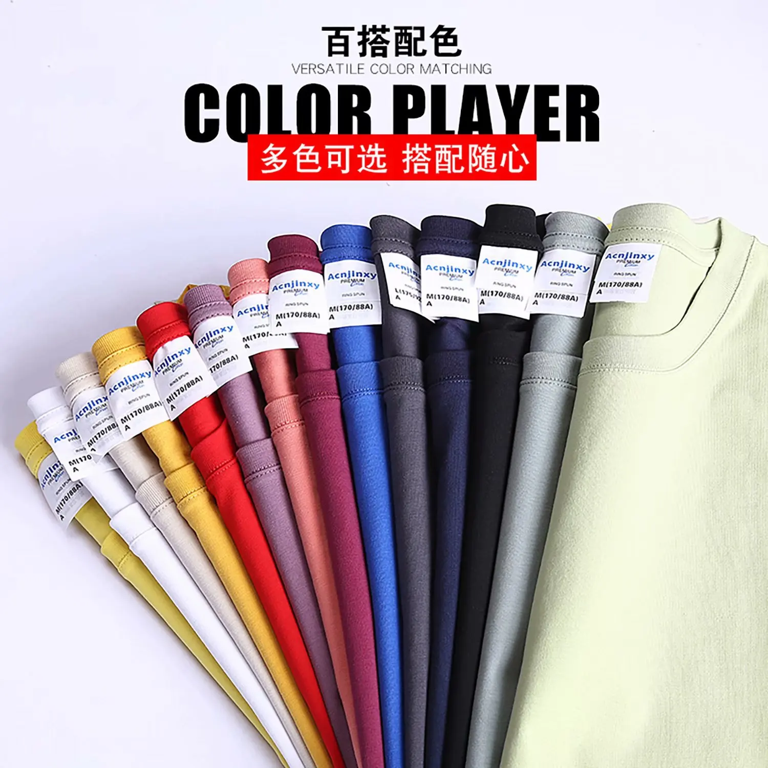 Factory Wholesale Summer Round Neck Solid Colour Short Sleeve Can Be Customized Logo Cotton Tops Breathable Cultural Shirts