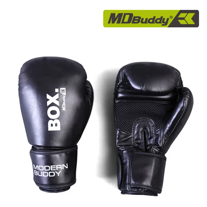 MDBuddy OEM ODM Custom Leather Boxing Gloves 8OZ 10OZ 12OZ 14OZ 16OZ Punching Heavy Bag Workout Kickboxing Gloves