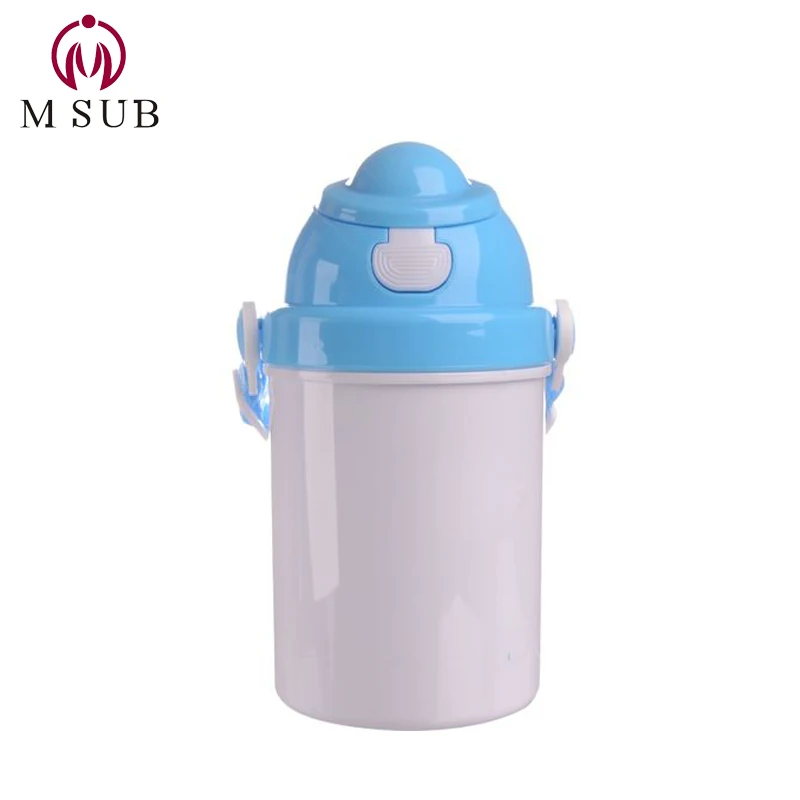 
Safe promotion drinkwares sublimation plastic water bottle for kids with straw lid 