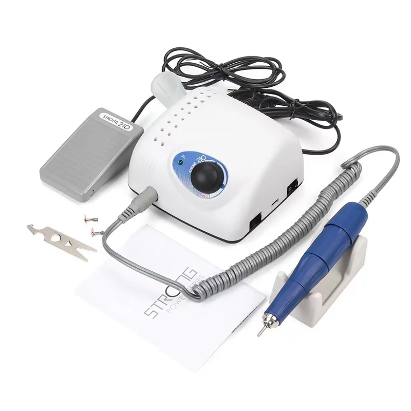 High Quality 35000 rpm Nail Polisher Manicure Nail Grinding Equipment Micromoto Strong 210 Saeshin Nail Drill Machine