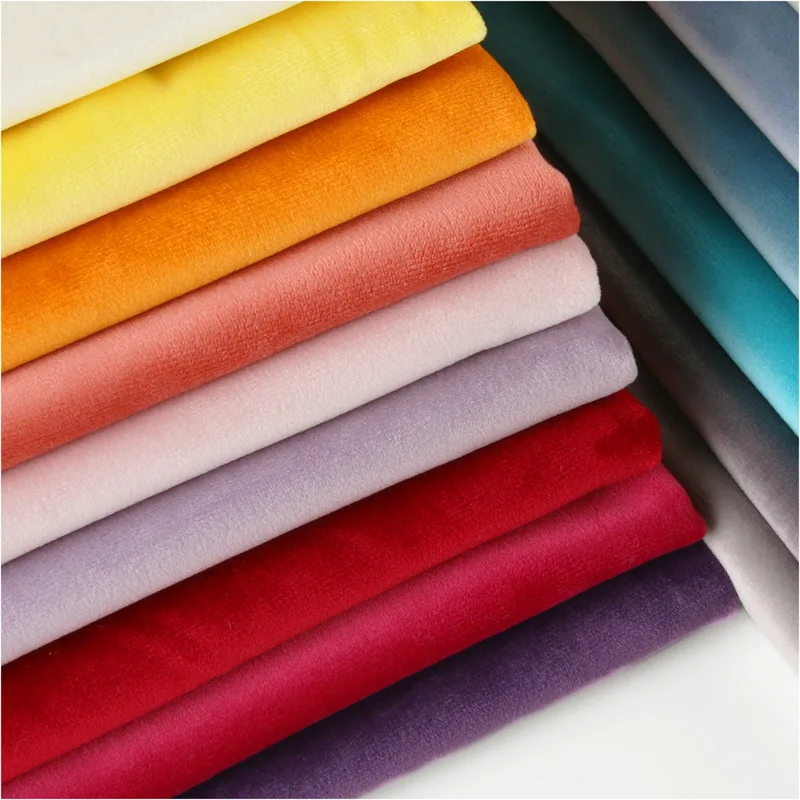 high quality warp knitted 100 polyester Holland velvet fabric for sofa