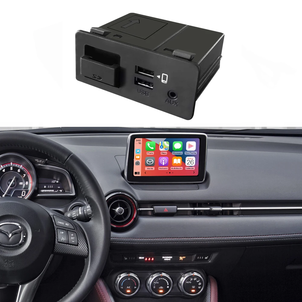Road Top Smart Media Box Apple CarPlay Decoder Android Auto USB Adapter Hub OEM Apple CarPlay for Mazda CX-3 / CX3 2016-2020