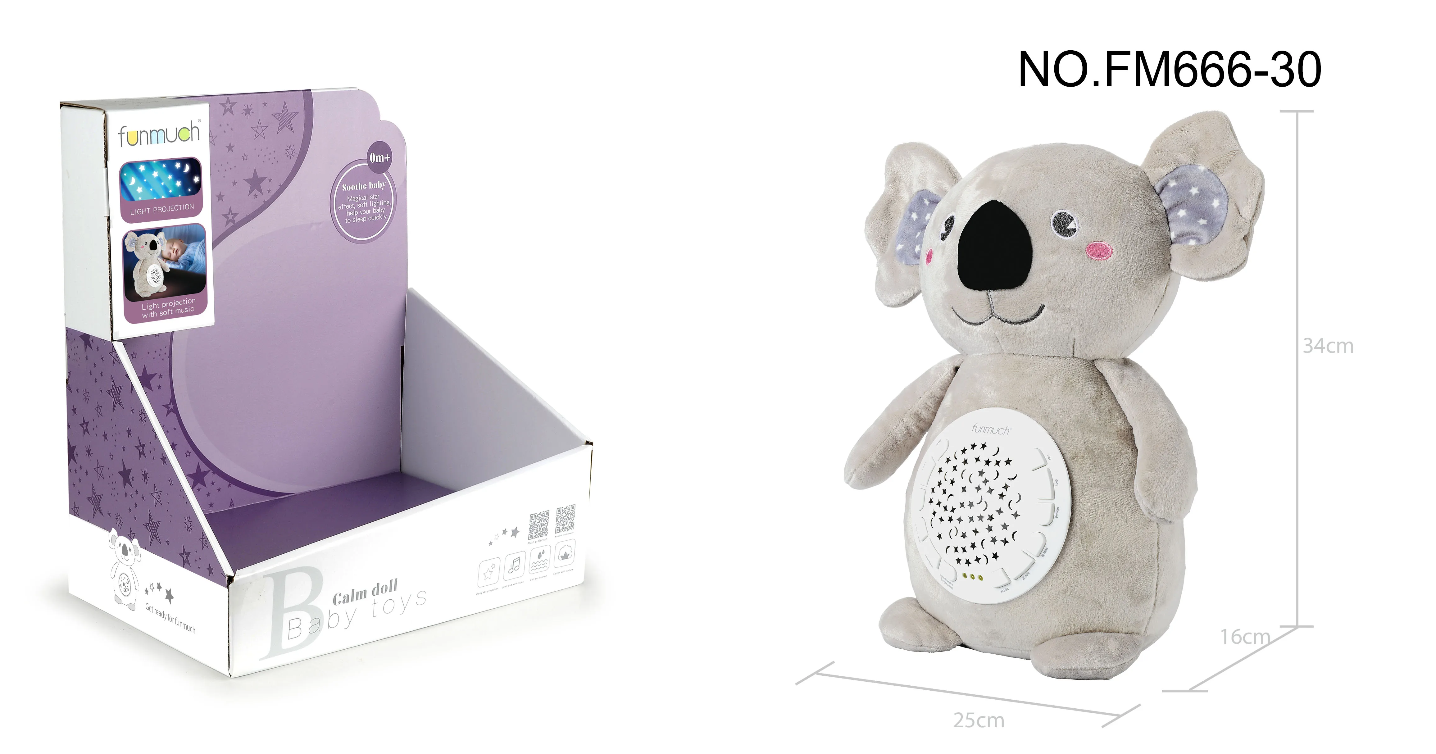 Kids White Noise Musical Projector Toddler Starry Sky Projection Night Light Custom Plush Toys Stuffed Animmal With Speaker