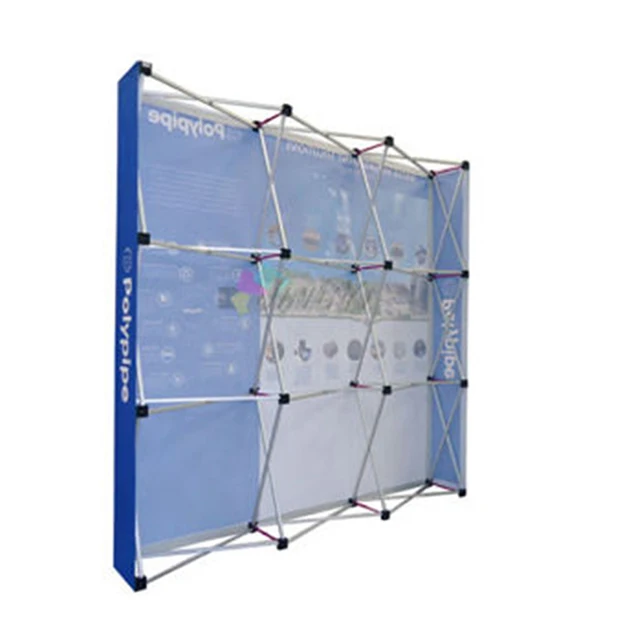 10ft Portable Fabric Trade Show Custom Aluminum Pop Up Backdrop Banner Fabric Display Stand Exhibition Advertising Display Wall