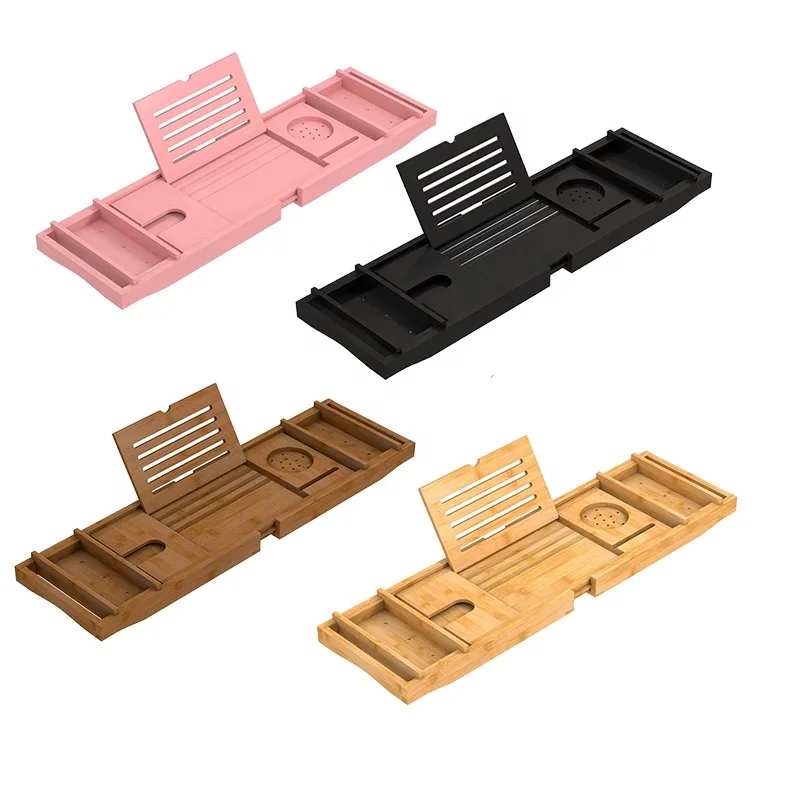 Natural expandable Bamboo Bathtub Caddy Tray for Luxury Bath,Bamboo Bath Caddy Tray,Bamboo Bathtub Caddy Tray