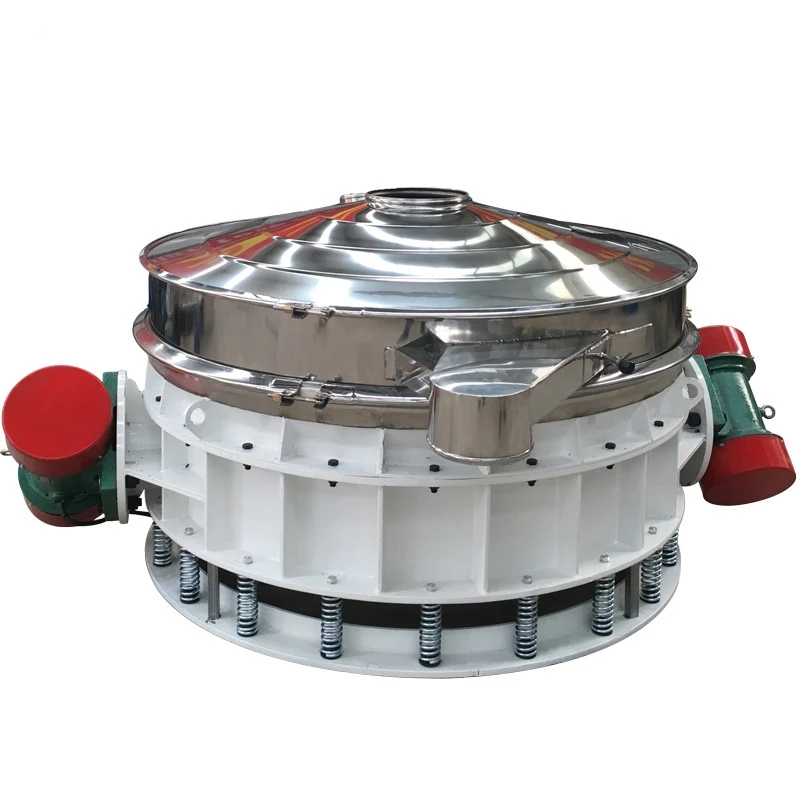 Low profile direct discharge separator machine for tea starch flour sugar