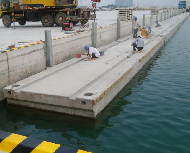 New Arrival Concrete Floating Dock Floating Pontoon Bridge Concrete Float Dock for Marina