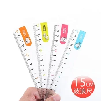 M&G 15cm Cute Cartoon Transparent Plastic Straight Ruler for School Stationery and Drawing Scaleplate