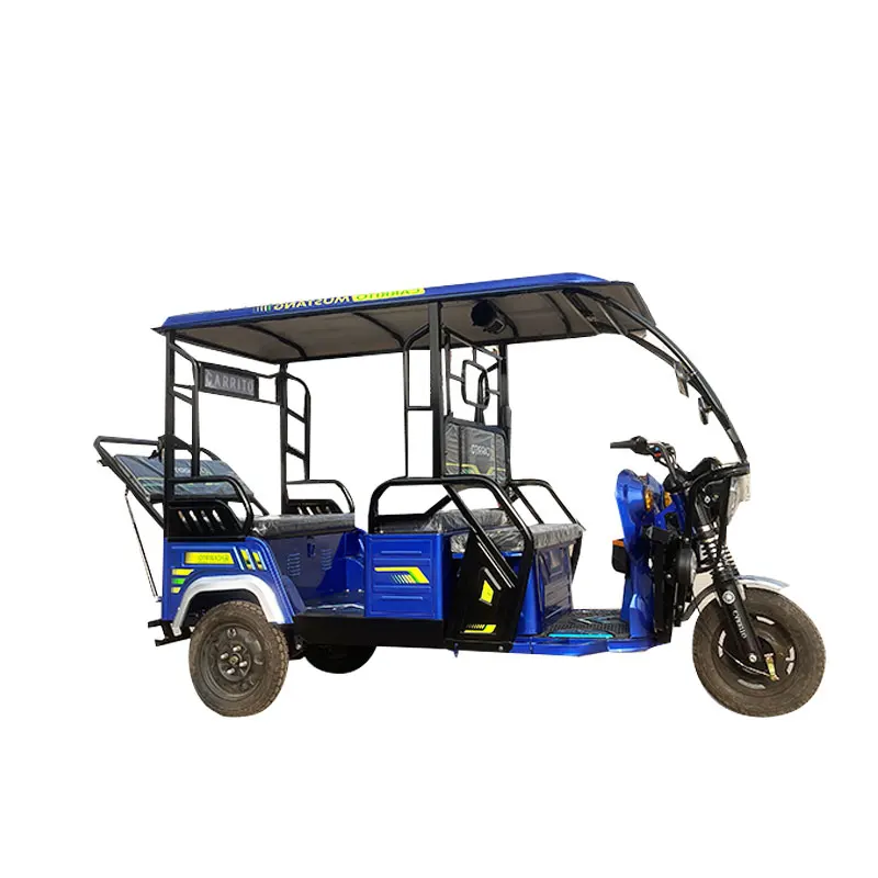 2024 Can Carry 4-8 People Motorized Adult Electric Tricycle E-rickshaw Tuk Auto Rickshaw for Passenger