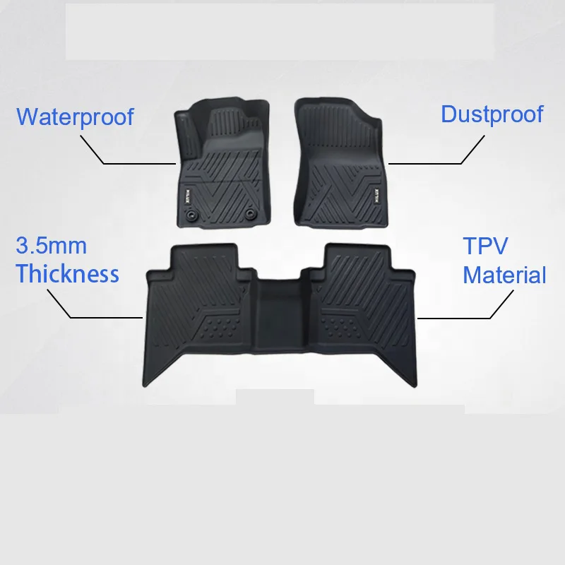all weather waterproof car accessories tpe car floor mat for mercedes toyota tesa