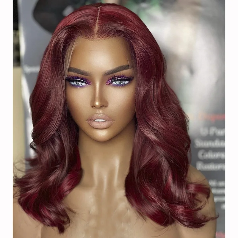 Glueless Short Loose Body Wave Wavy Lace Front Human Hair Wigs For Black Women Full Hd Frontal Wig Human Hair Ocean Wave Bob Wig