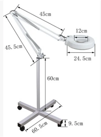 86E 20X   LED Magnifying Lamp for Reading/Light folding magnifying glass/desktop magnifying lamp