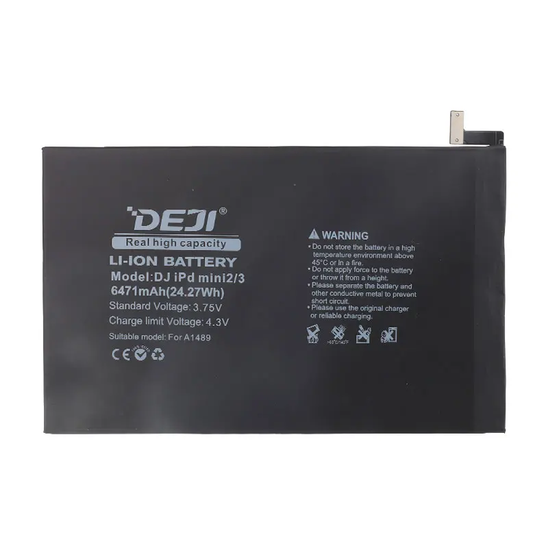 DEJI  Bateria Battery For Apple iPad mini 2 3 A1512 mini2 mini3 6471mAh A1489 A1490 A1491 A1599