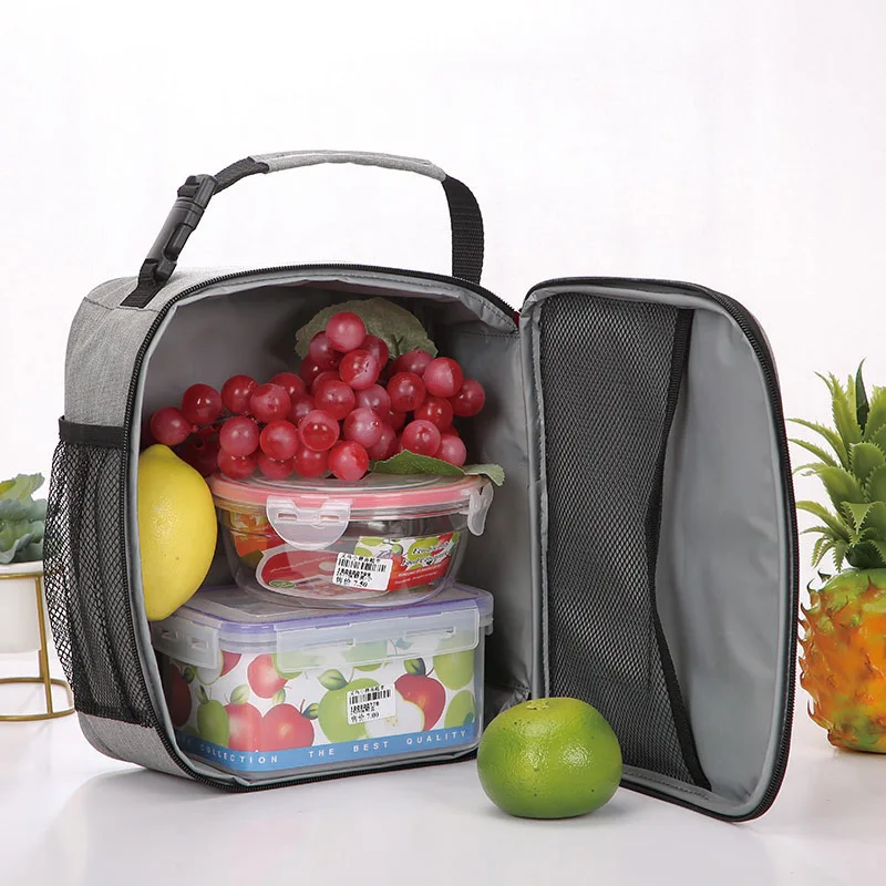 lunch cooler bag Aluminum foil thickening cooler bags thermal insulation Carry it by hand insulated lunch bag kids