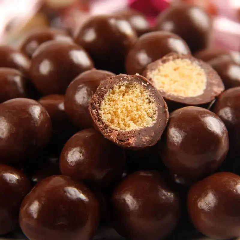 308g per box individual packing Crispy Sweet Compound Chocolate Ball Chocolates Candy Ball