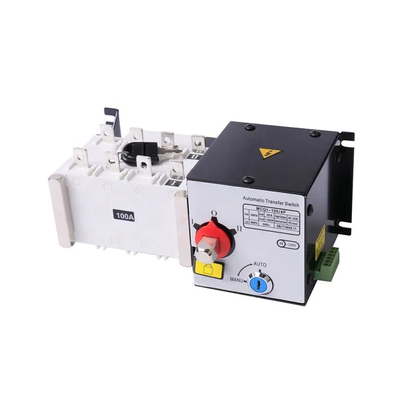 ATS Generator Changeover Switch 100A-4P 100A-3P 20A 40A 63A 80A 125A 160A 250A Automatic Transfer Switch