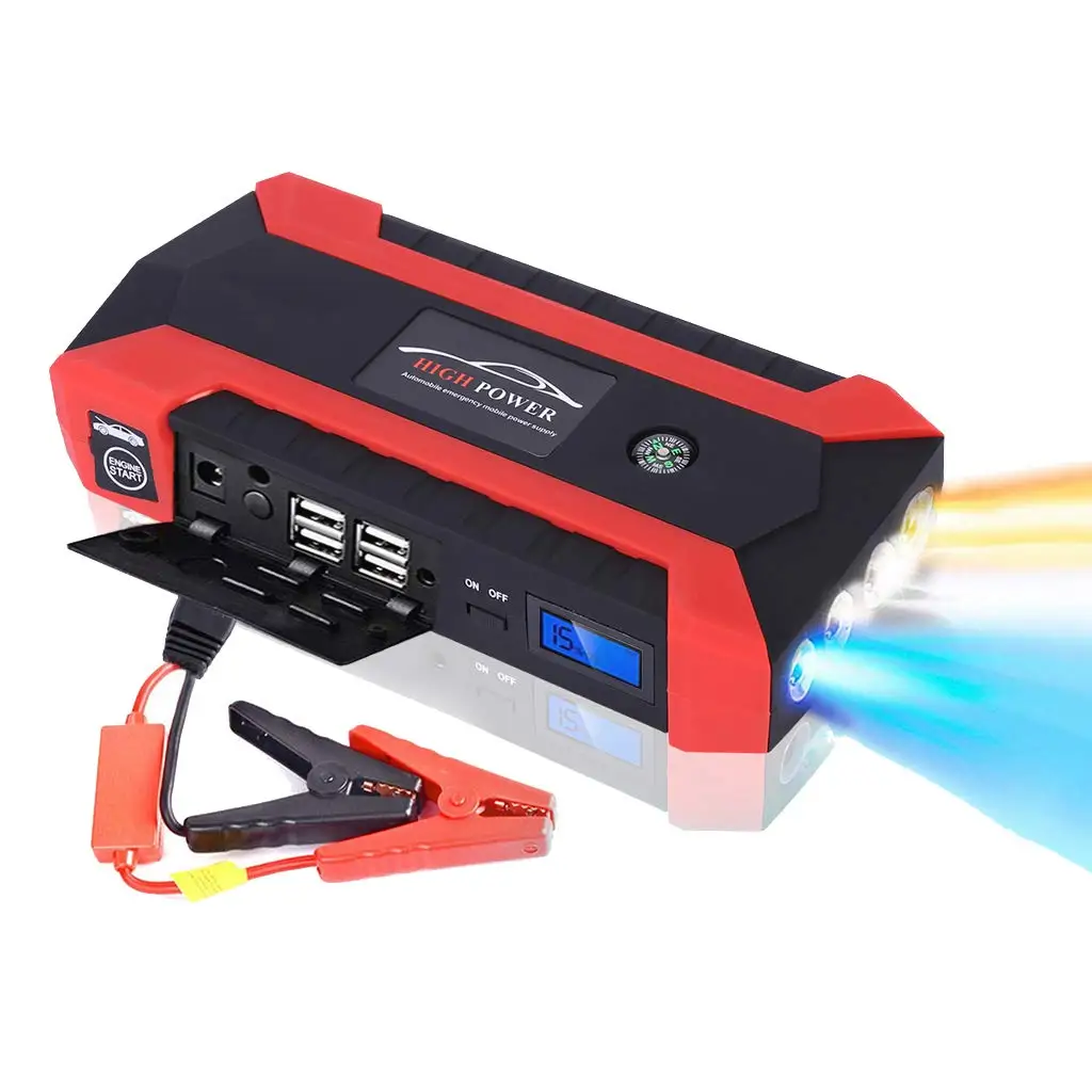 12000 мА/ч 600A пиковое значение тока автомобильного аккумулятора power bank jumpstarter комплект джемпер пусковое устройство Внешнего