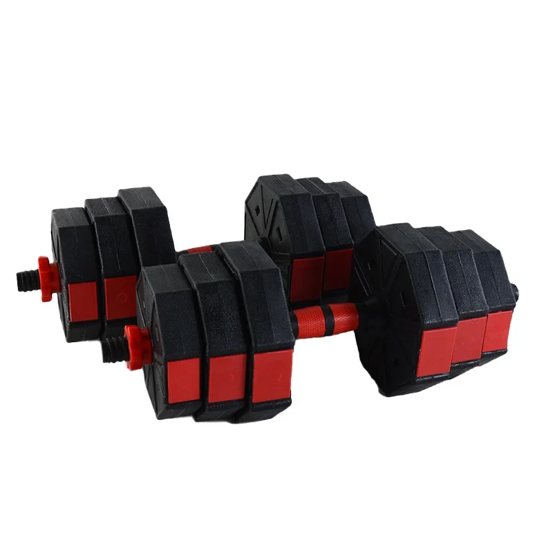 Best Selling factory wholesale price octagonal environmentally friendly cement cheap dumbbells black gym home  female exercise