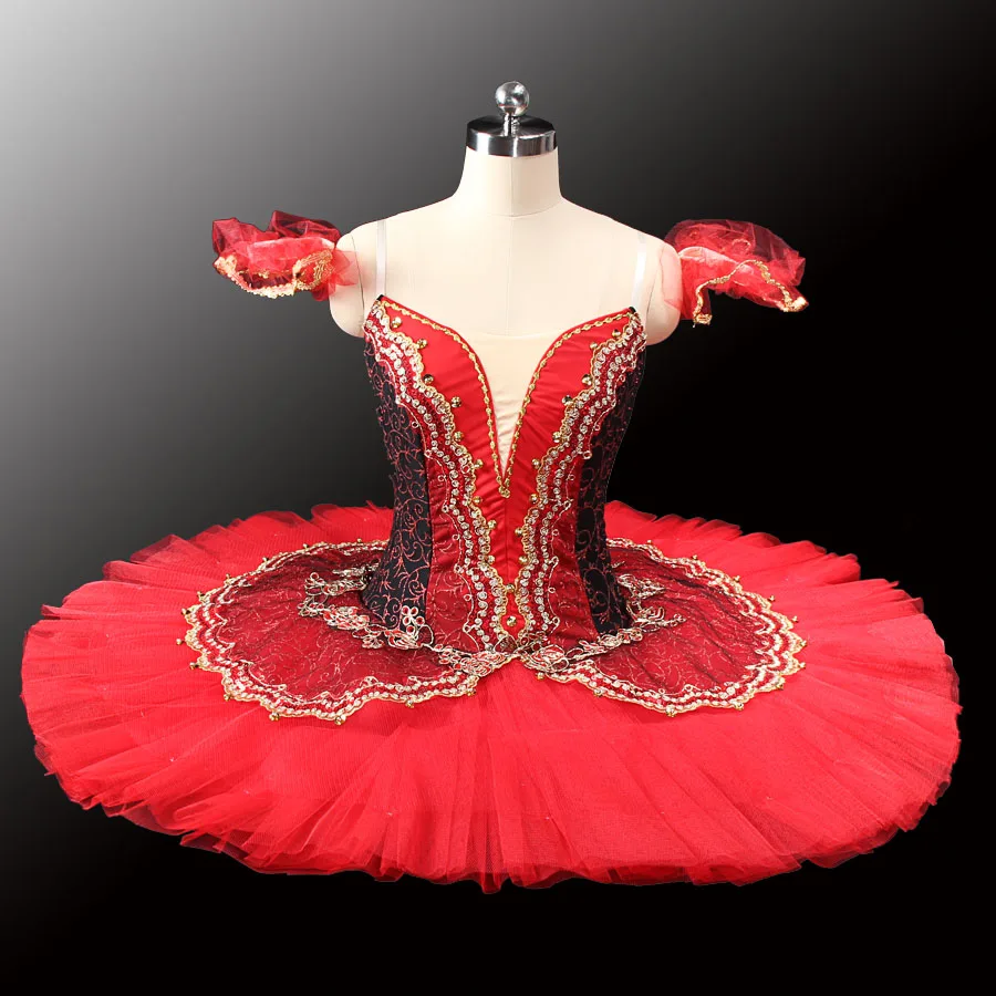 Factory Wholesale Professional Classic TUTU Red Black Swan Lake Ballet TUTU