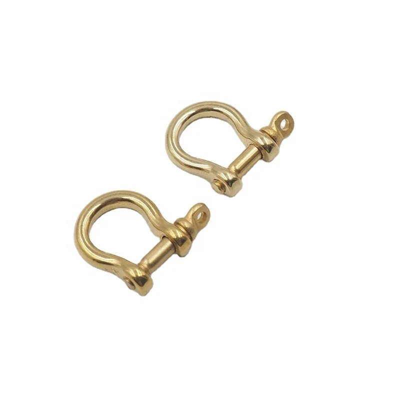 Solid Brass Bow Shackle D-Ring Shackle Brass Screw Pin Anchor Shackle