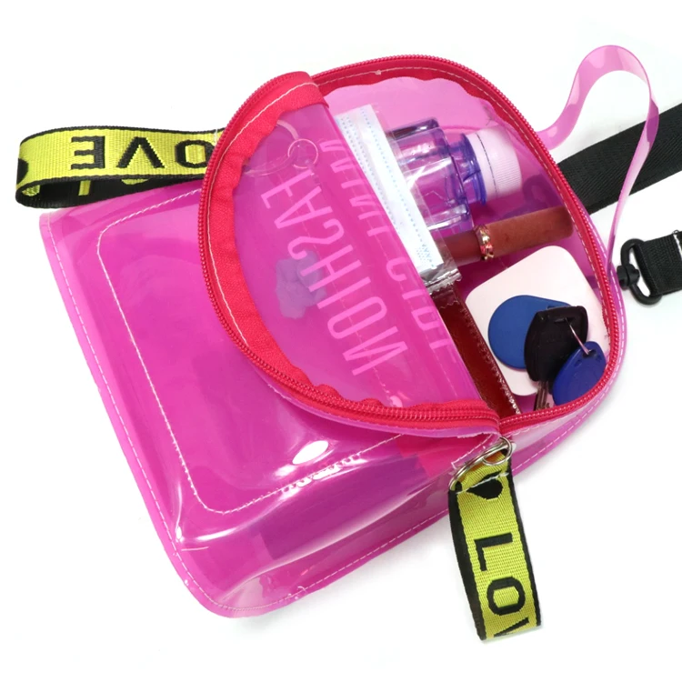 Stylish colorful girls mini small tiny purse transparent clear pvc backpack women