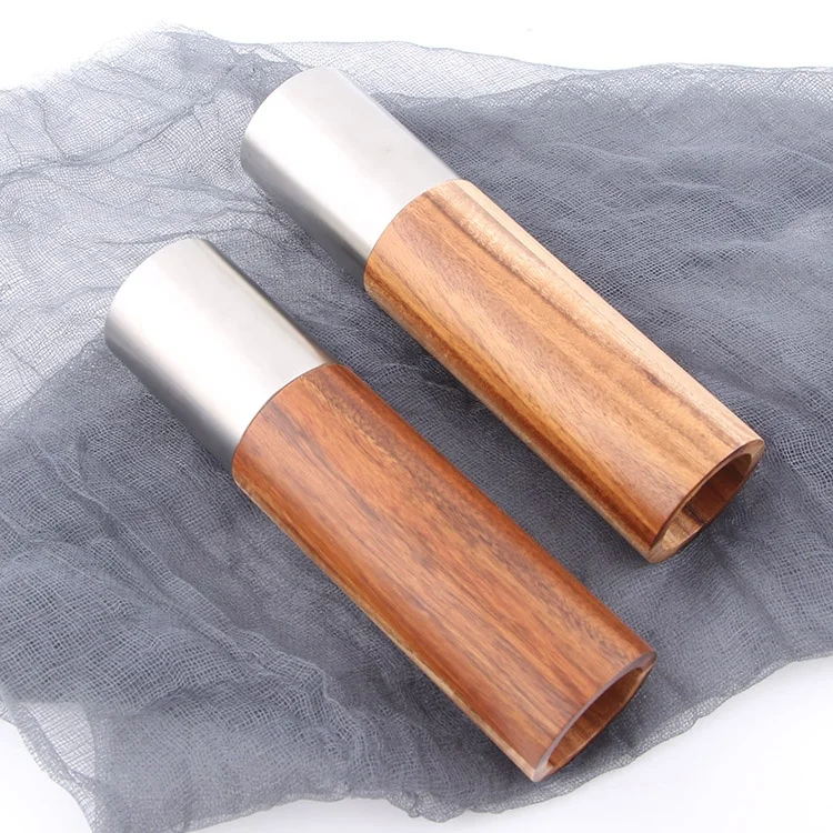 Acacia Wood Pepper and Salt Grinder Set with Stainless Steel Adjustable Coarseness, Premium Spice Grinder Set for Gift