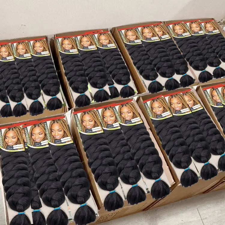 The latest version of 2020 yaki synthetic style twist super braids atacado braiding ombre 400g  jumbo hair braid