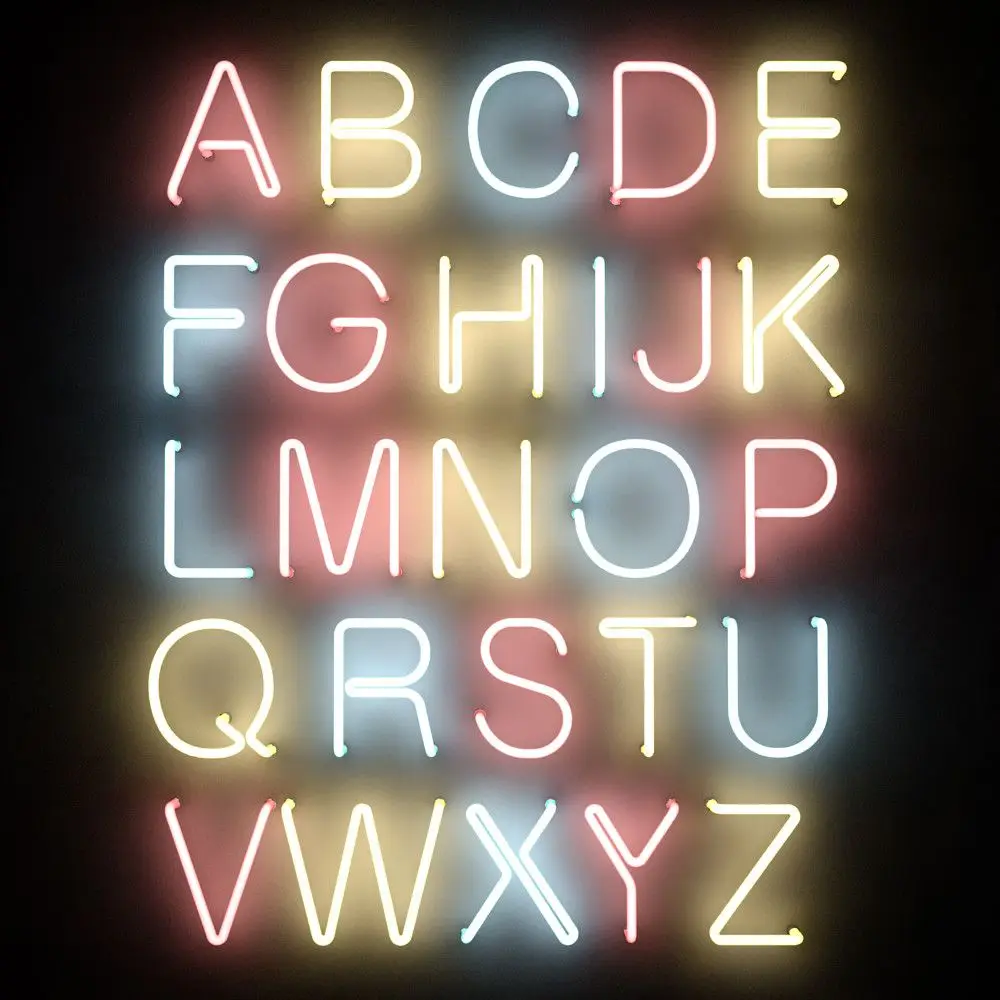 China Manufacturer Neonbrief customised neon led lights open neon letter alphabet neon light