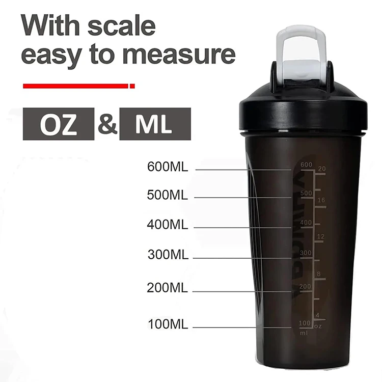 HIMA 700ML Custom Shaker Bottle Leakproof BPA Free Sports Fitness Workout Protein Shake Bottle Gym Bottle Shaker