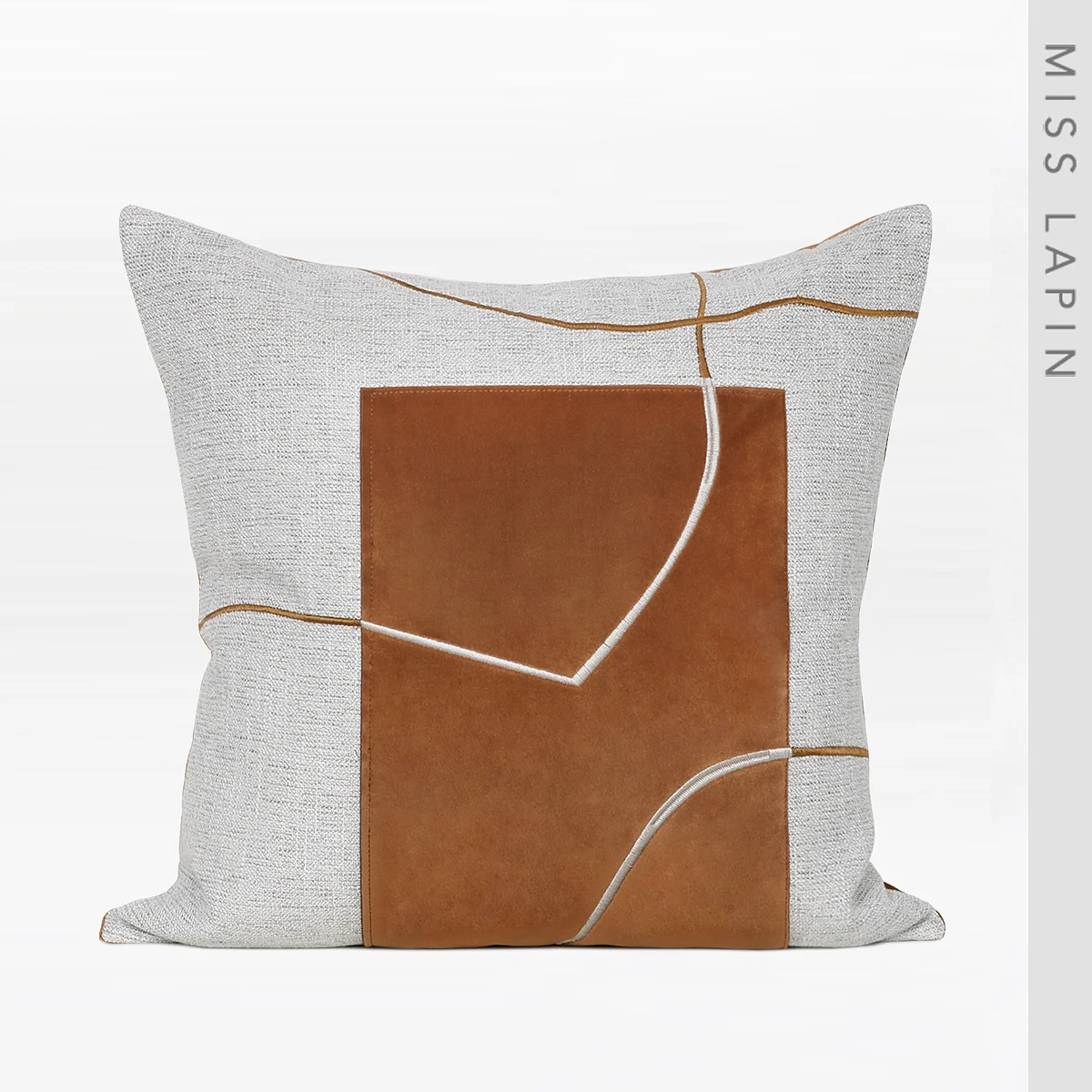 MISS LAPIN Decorative Pillow Throw Pillow Cover Sublimation Weave Line Embroidered Cushion Cover 30x50cm