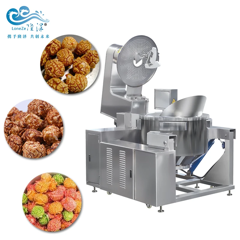 Top Quality Full Automatic Big Capacity Machine For Snack Popcorn Products Making Machine Manufacturer Cost
