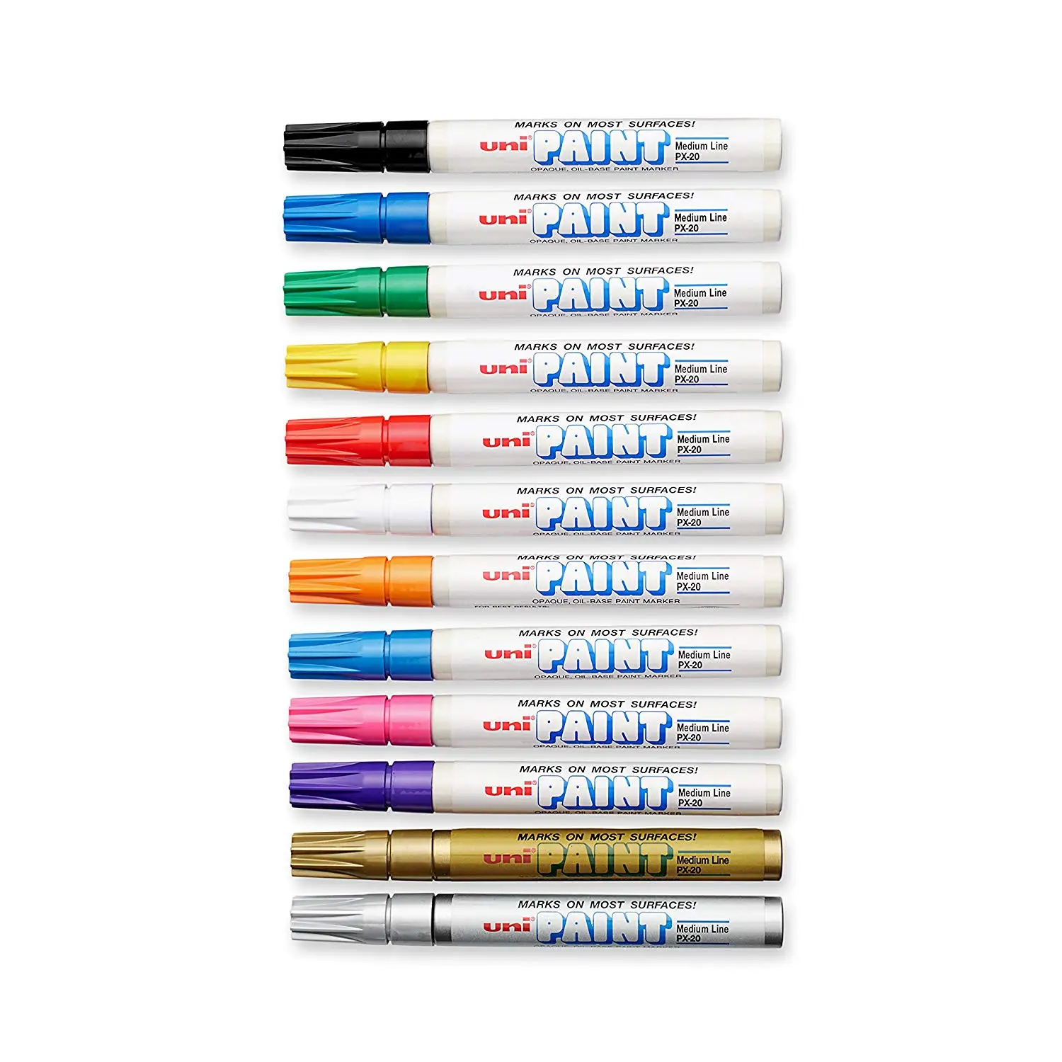 
(PX-20) Uni-Paint Oil Based Paint Marker, Uni Posca Paint Marker Pen Bullet Tip Medium Point PX-20 Line Width 2.2-2.8mm 