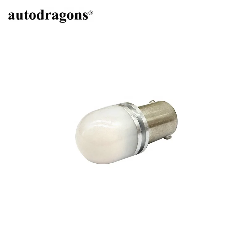 autodragons New design Non flicking anti ghost AC 6.3V ba9s #44 #47 Frosted Lens pinball led light with aluminum ring