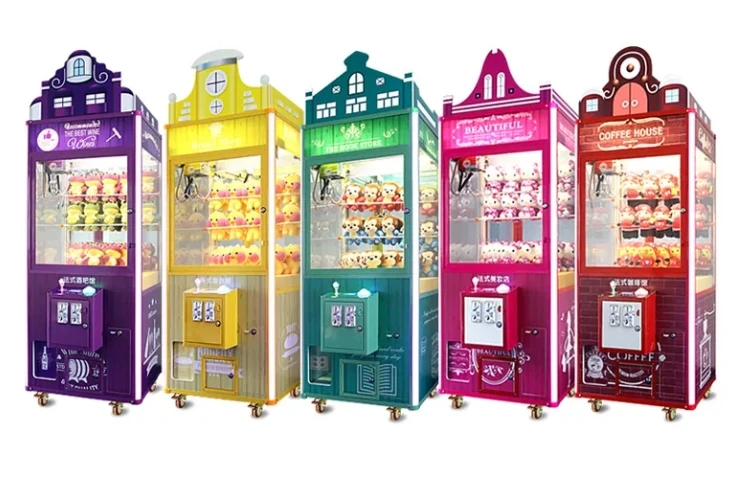 Popular Coin Operated Arcade Crane Dolls Toy Pusher Claw Machine Arcade for Sale