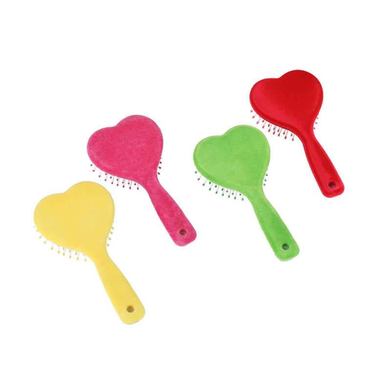 Heart Shaped HairBrush Wholesale Kids Combs Detangle Cushion Wave Curved Personalized Hair Brush