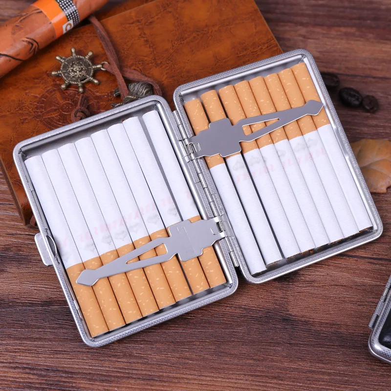 UKETA High Quality Custom PU Leather Cigarette Cases 20pcs Waterproof Windproof Smoking Accessory Cigarette Pack Cigar Case