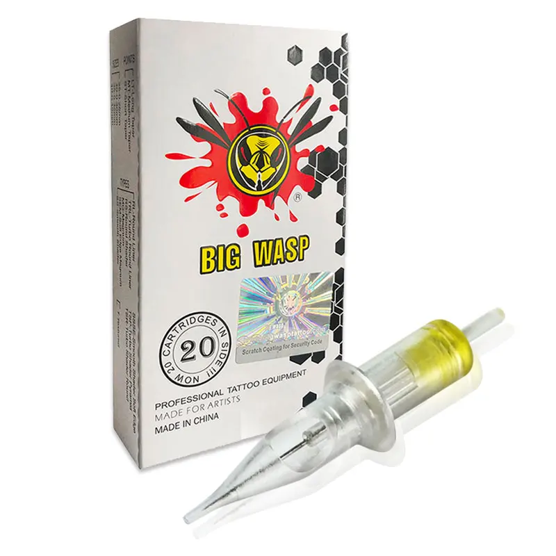 BIGWASP матовый патрон иглы татуировки 20 шт./лот Одноразовые стерилизованные безопасности татуировки иглы для татуировки