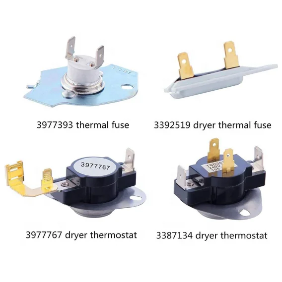 3977393 Thermal Fuse 3977767 Dryer Thermostat 3387134 Dryer Cycling Thermostat 3392519 Dryer Thermal FuseKit