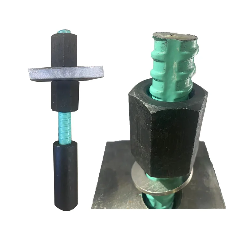 Factory Supply Right-Screwing Threaded Steel Anchor Bolt Mining Rebar Bolts with Plate and Nut