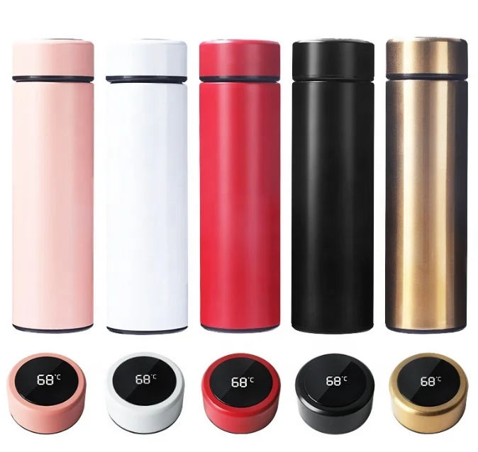 digital thermos vacuum flasks travel mug with LED temperature display lid  flasks vacuum thermos cup wholesale