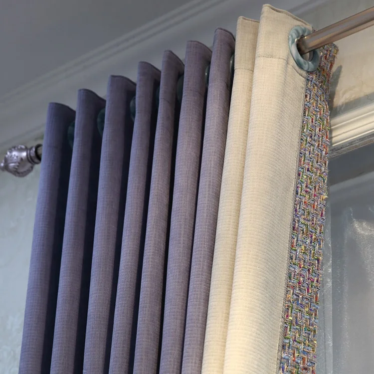 Custom Made Drapes Panels Fabric Trim Sewing Chenille Curtain For The Bedroom Living Room Luxury