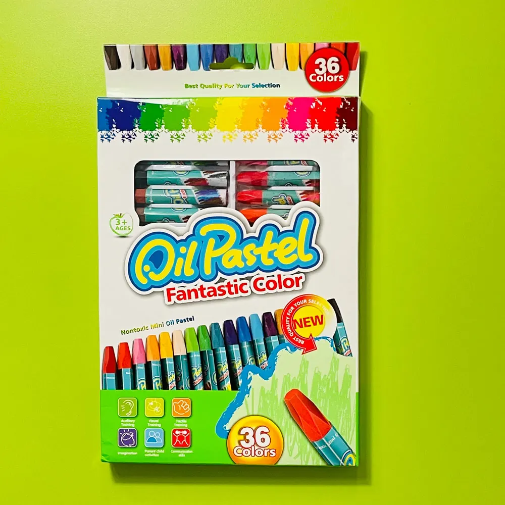 GF New Design School 12/18/24/36 Colours Non Toxic Mini Caryon Oil Pastels Set DIY Kids Art Painting Drawing Oil Pastels