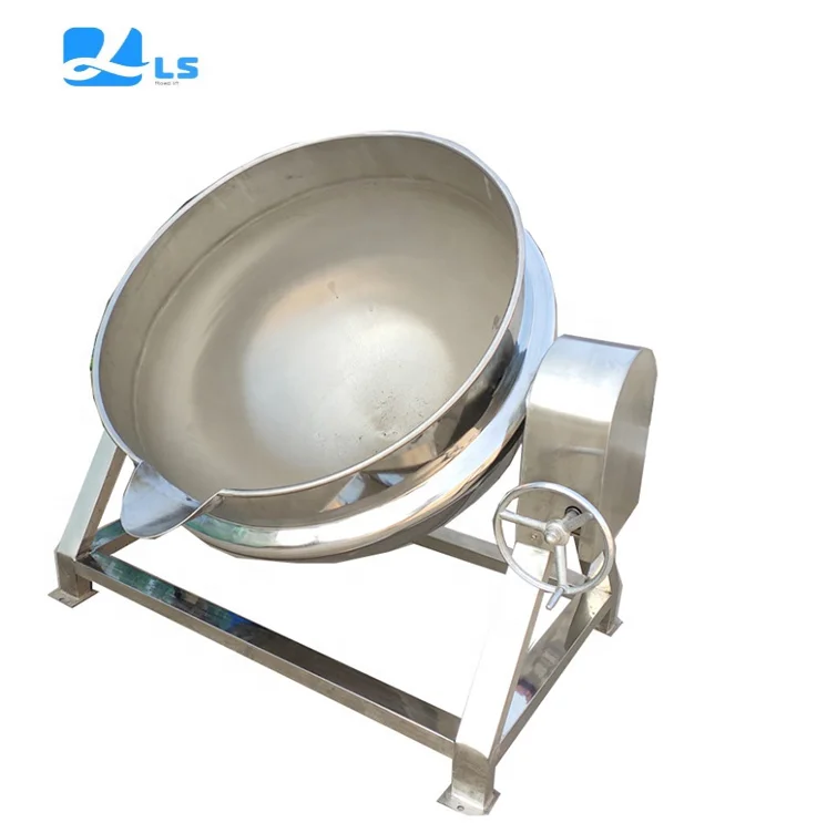 Boiling stir pot Industrial steam heated planetary frying pan Chili sauce intelligent frying pan