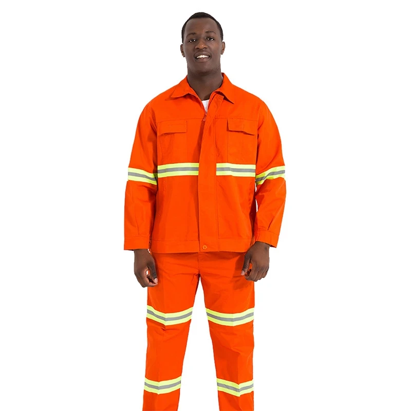 Durable Full Cotton Confortable Two Pieces Reflective Mining Workwear Overall