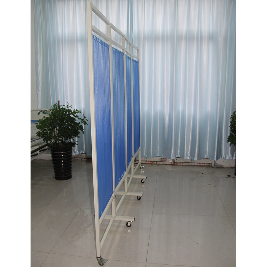 
High Quality Medical clinic hospital partition curtain Folding Screen medical Ward Bed patient Screen 